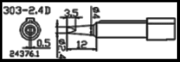303-2,4D 202D Havya İçin 2.4mm Havya Ucu